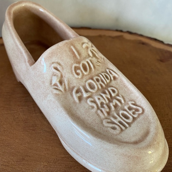Handmade Pottery Shoe “I Got Florida Sand In My Shoes” - Picture 6 of 10